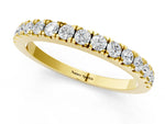 Yellow gold Round Diamond Eternity Band with Prong Setting_1