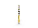 Yellow gold Round Diamond Eternity Band with Prong Setting_2