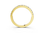 Yellow gold Round Diamond Eternity Band with Prong Setting_3