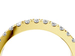 Yellow gold Round Diamond Eternity Band with Prong Setting_4