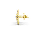 Yellow gold Round Diamond Evil Eye Stud Earrings_5