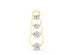 Yellow gold Round Diamond Four-Prong Circle Pendant