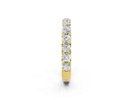 Yellow gold Round Diamond Half Eternity Band with Classic Prong Setting_2