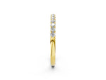 Yellow gold Round Diamond Half-Eternity Band with Shared Prong Setting_2