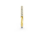 Yellow gold Round Diamond Half Eternity Prong Set Band_2