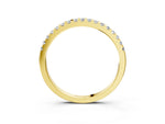 Yellow gold Round Diamond Half Eternity Prong Set Band_3