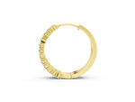 Yellow gold Round Diamond Hoop Earrings with Prong Setting_1