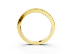 Yellow gold Round Diamond Marquise Milgrain Two-Tone Prong Set Band_3