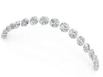 Yellow gold Round Diamond Pavé Curved Band with Shared Prong Setting_1