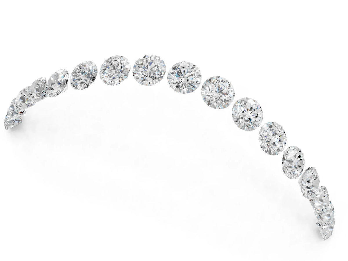 Yellow gold Round Diamond Pavé Curved Band with Shared Prong Setting_1