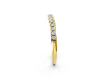 Yellow gold Round Diamond Pavé Curved Band with Shared Prong Setting_2
