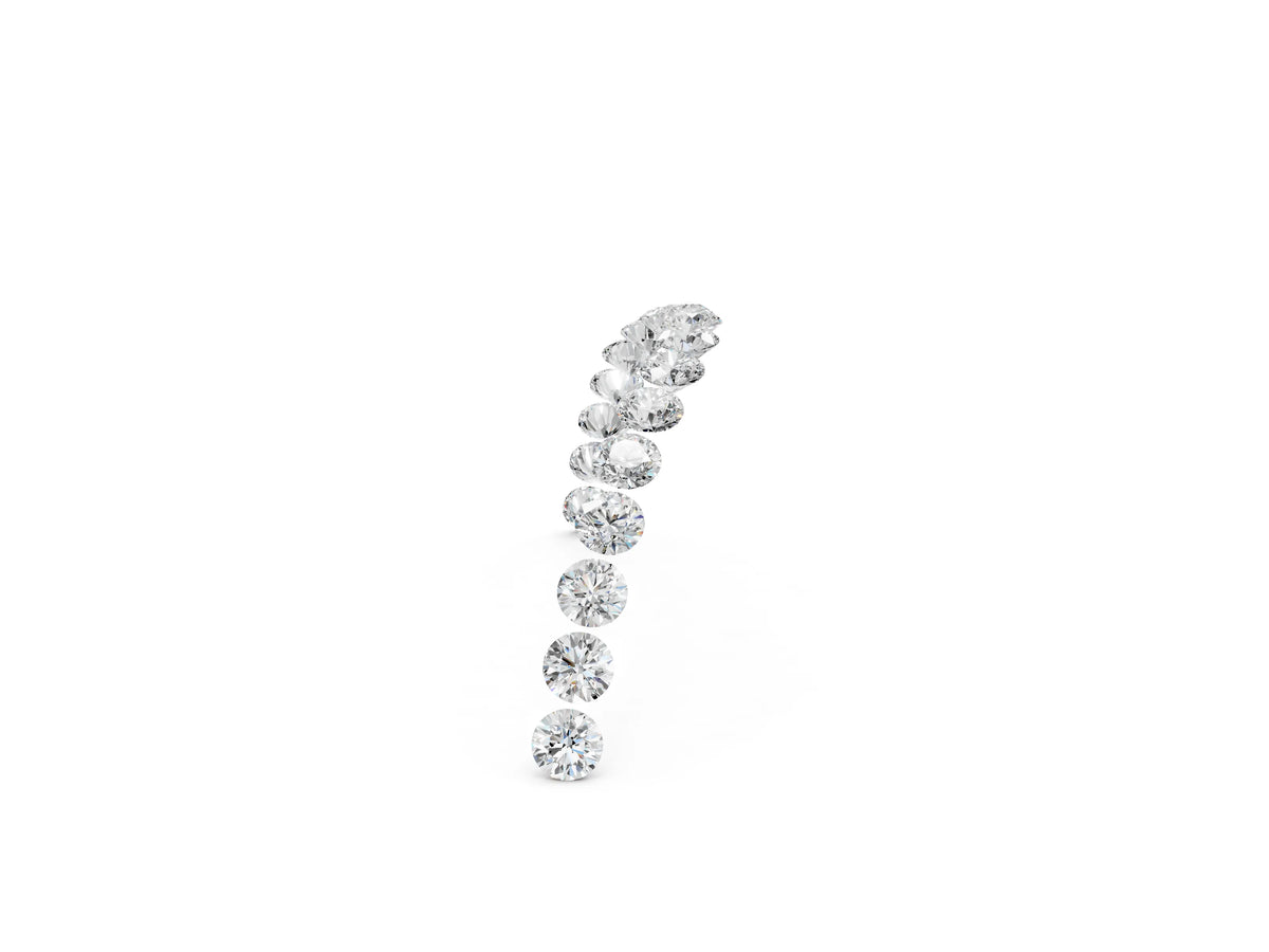 Yellow gold Round Diamond Pavé Curved Band with Shared Prong Setting_2