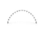 Yellow gold Round Diamond Pavé Curved Band with Shared Prong Setting_3