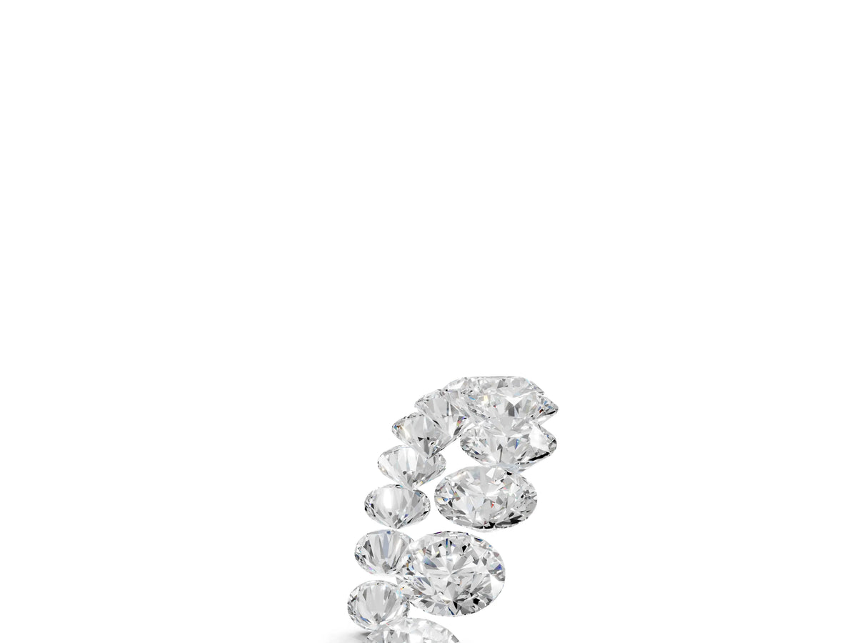 Yellow gold Round Diamond Pavé Curved Band with Shared Prong Setting_5