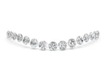 Yellow gold Round Diamond Pavé Curved Band with Shared Prong Setting