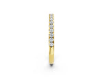Yellow gold Round Diamond Pavé Eternity Band with U-Prong Setting_2
