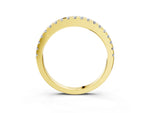 Yellow gold Round Diamond Pavé Eternity Band with U-Prong Setting_3