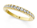 Yellow gold Round Diamond Pavé Eternity Band_1