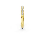 Yellow gold Round Diamond Pavé Eternity Band_2