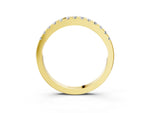 Yellow gold Round Diamond Pavé Eternity Band_3