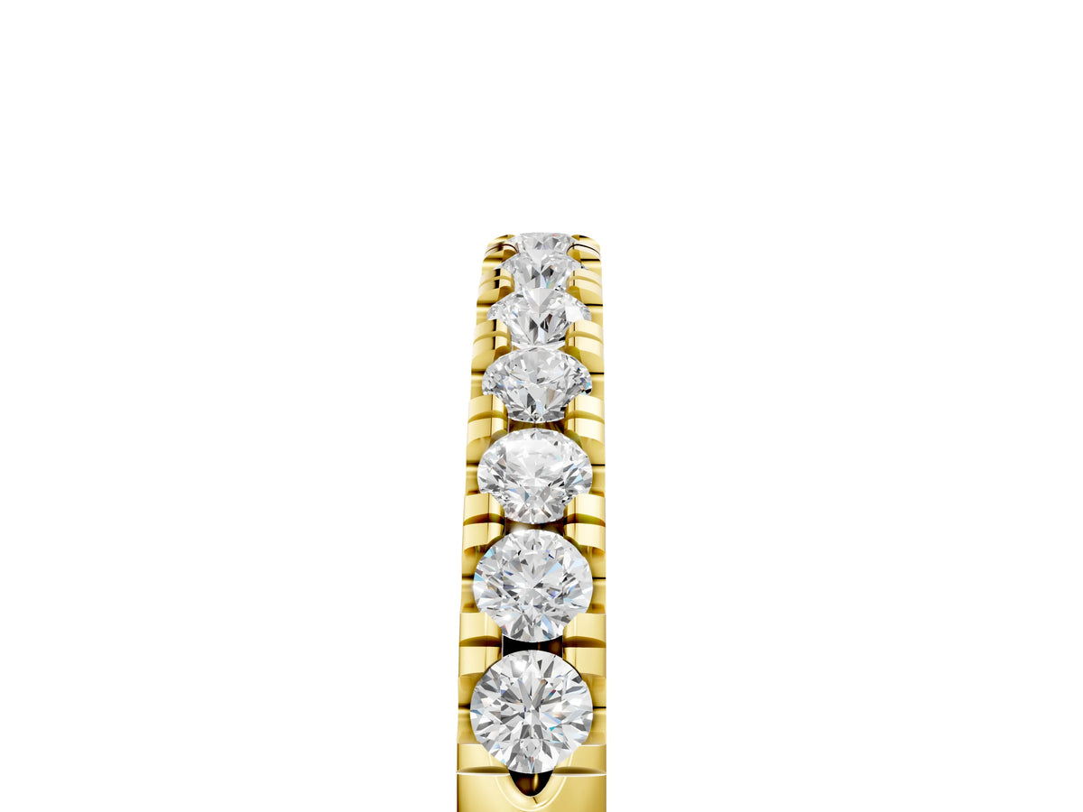 Yellow gold Round Diamond Pavé Eternity Band_5