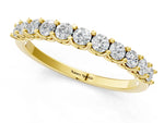 Yellow gold Round Diamond Pavé Half-Eternity Band_1
