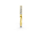 Yellow gold Round Diamond Pavé Half-Eternity Band_2