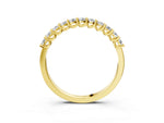 Yellow gold Round Diamond Pavé Half-Eternity Band_3