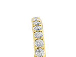 Yellow gold Round Diamond Pavé Set Curved Eternity Band_5