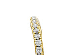 Yellow gold Round Diamond Pavé Set Curved White Gold Band_5