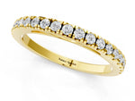 Yellow gold Round Diamond Pavé Set Eternity Band_1