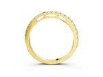 Yellow gold Round Diamond Pavé Set Eternity Band_3