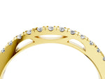 Yellow gold Round Diamond Pavé Set Eternity Band_4