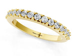 Yellow gold Round Diamond Pavé Set Half Eternity Band_1