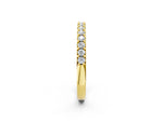 Yellow gold Round Diamond Pavé Set Half Eternity Band_2