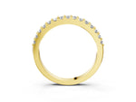 Yellow gold Round Diamond Pavé Set Half Eternity Band_3