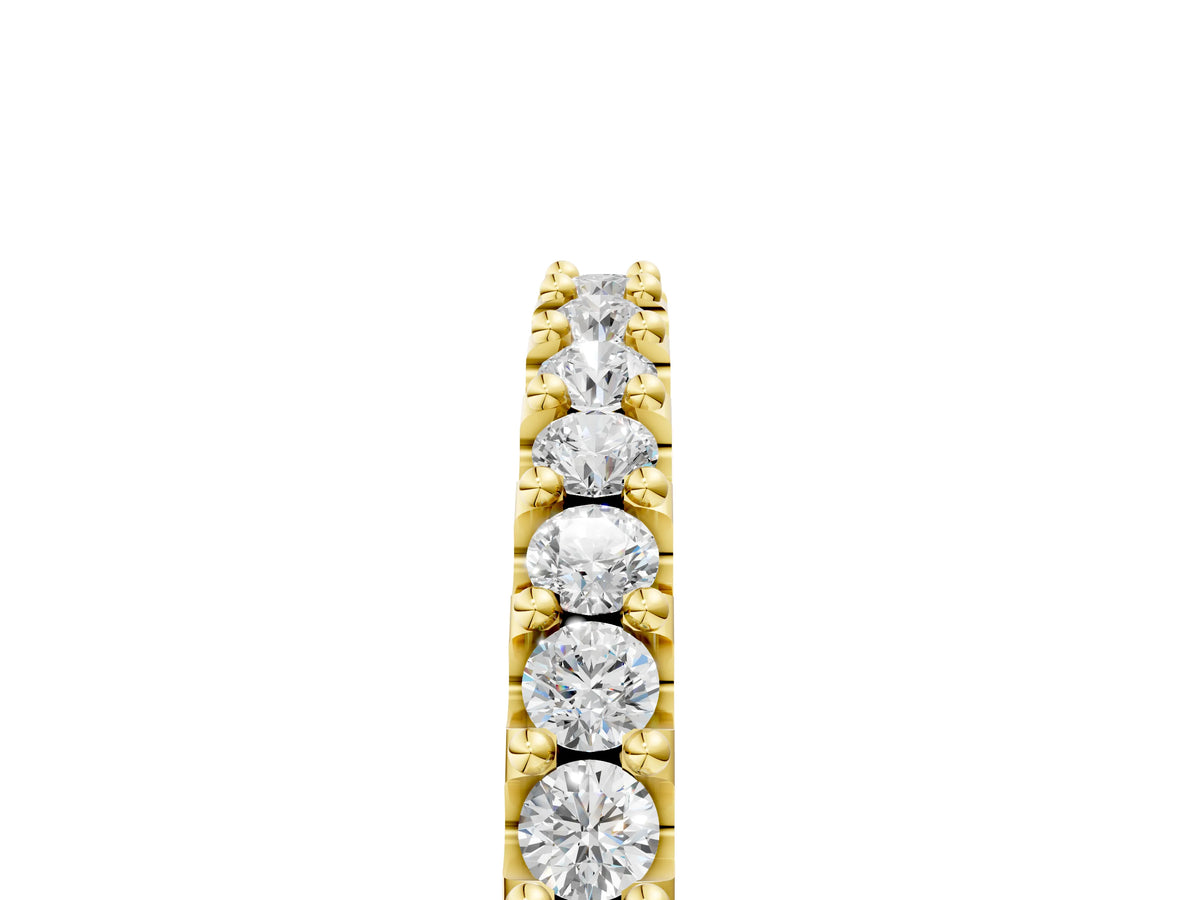 Yellow gold Round Diamond Pavé Set Half Eternity Band_5