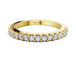 Yellow gold Round Diamond Pavé Set Half Eternity Band