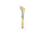 Yellow gold Round Diamond Pavé Twist Band with U-Prong Setting_2