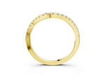 Yellow gold Round Diamond Pavé Twist Band with U-Prong Setting_3