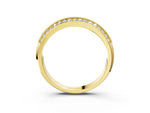 Yellow gold Round Diamond Pave Eternity Band with Milgrain Edging_3