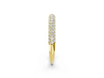 Yellow gold Round Diamond Pave Set White Gold Eternity Band_2