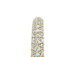 Yellow gold Round Diamond Pave Set White Gold Eternity Band_5
