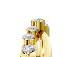 Yellow gold Round Diamond Prong-Set Crossover Band_5