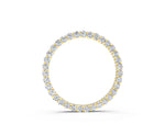 Yellow gold Round Diamond Prong-Set Eternity Pendant
