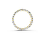 Yellow gold Round Diamond Prong Set Eternity Pendant