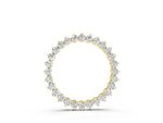 Yellow gold Round Diamond Prong-Set Halo Pendant