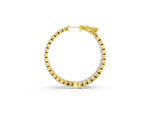 Yellow gold Round Diamond Prong Set Hoop Earrings_1