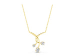 Yellow gold Round Diamond Prong Set Pendant_1
