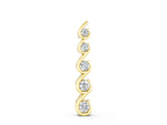 Yellow gold Round Diamond S-Curve Prong Pendant